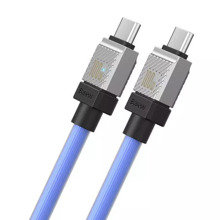 Cablu de Date Tip-C la Tip-C Incarcare Super Rapida PD100W, 2m Baseus CoolPlay, Albastru