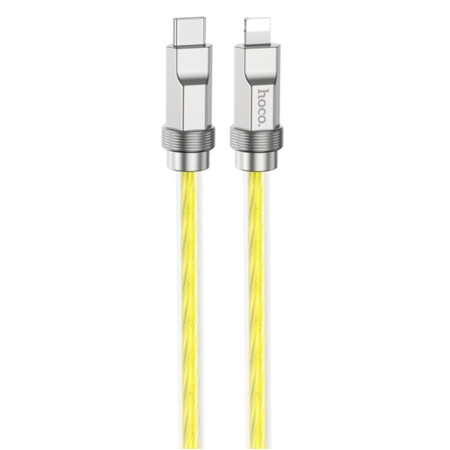 Cablu Tipe-C la Lightning 20W, 1m Hoco Crystal Gold