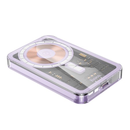 Baterie Externa pentru iPhone, PD20W, 5000mAh - Hoco Ice Crystal (Q14) - Purple