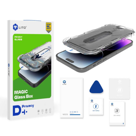 Folie Privacy iPhone 14 Pro Max Lito Magic Glass Box D+ Tools
