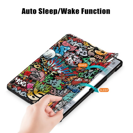 Husa tableta compatibila Samsung Galaxy Tab S9 Ultra, FoldPro cu Microfibra, Auto Sleep/Wake, Urban Vibe
