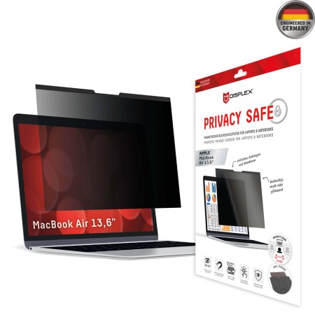 Folie pentru MacBook Air 13" (2022 / 2024) - Displex Laptop Privacy Safe - Black