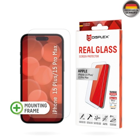 Folie pentru iPhone 15 Plus / 15 Pro Max - Displex Real Glass 2D - Clear