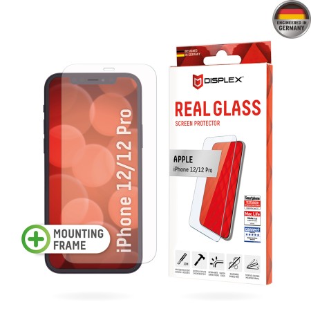 Folie pentru iPhone 12 / 12 Pro - Displex Real Glass 2D - Clear