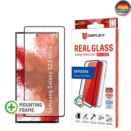 Folie pentru Samsung Galaxy S23 Ultra - Displex Real Glass 3D + Case - Clear