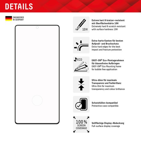 Folie pentru Samsung Galaxy S23 Ultra - Displex Real Glass 3D + Case - Clear