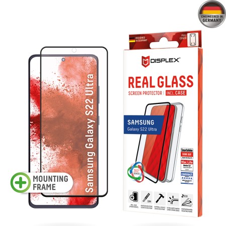 Folie pentru Samsung Galaxy S22 Ultra 5G - Displex Real Glass 3D + Case - Clear