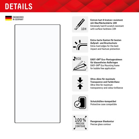 Folie pentru Samsung Galaxy S24 Ultra - Displex Real Glass 3D + Case - Clear