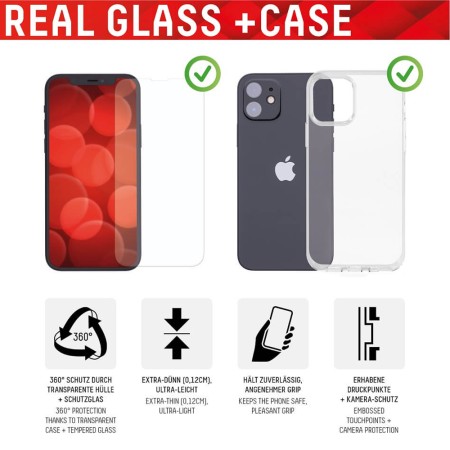 Folie pentru iPhone 14 Pro - Displex Real Glass + Case - Clear