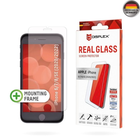 Folie pentru iPhone 6 / 6S / 7 / 8 / SE 2, SE 2020 / SE 3, SE 2022 - Displex Real Glass 2D - Clear