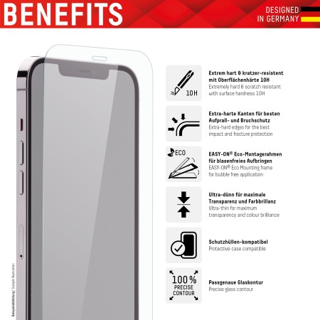 Folie pentru iPhone X / XS / 11 Pro - Displex Real Glass 2D - Clear