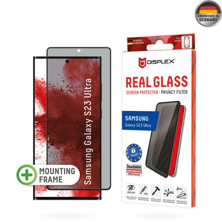 Folie pentru Samsung Galaxy S23 Ultra - Displex Real Glass Privacy Full Cover 3D - Black