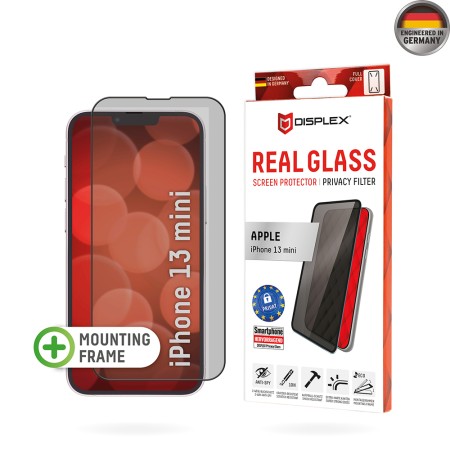 Folie pentru iPhone 13 mini - Displex Real Glass Privacy Full Cover - Black