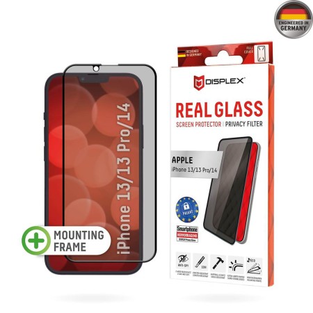 Folie pentru iPhone 13 / 13 Pro / 14 - Displex Real Glass Privacy Full Cover - Black