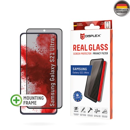 Folie pentru Samsung Galaxy S21 Ultra 5G - Displex Real Glass Privacy Full Cover 3D - Black