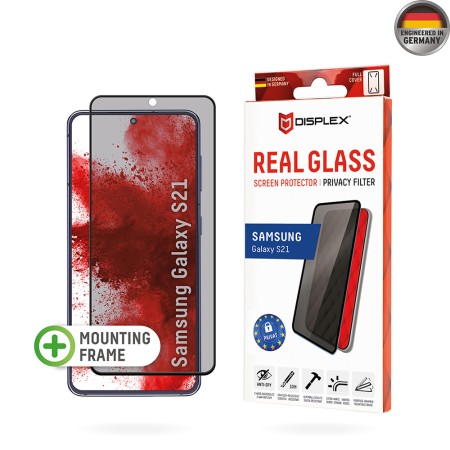 Folie pentru Samsung Galaxy S21 5G - Displex Real Glass Privacy Full Cover - Black