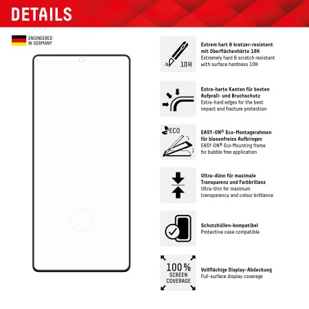 Folie pentru Samsung Galaxy S23 Ultra - Displex Real Glass 3D - Clear