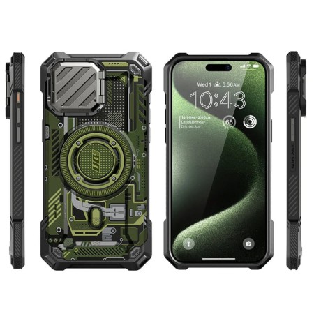 Husa pentru iPhone 15 Pro Max - Supcase Unicorn Beetle XT MagSafe - Green Circuit