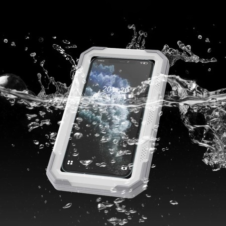 Carcasa pentru Telefon cu Ecran Tactil, Waterproof - Techsuit (LC-888) - White / Gray