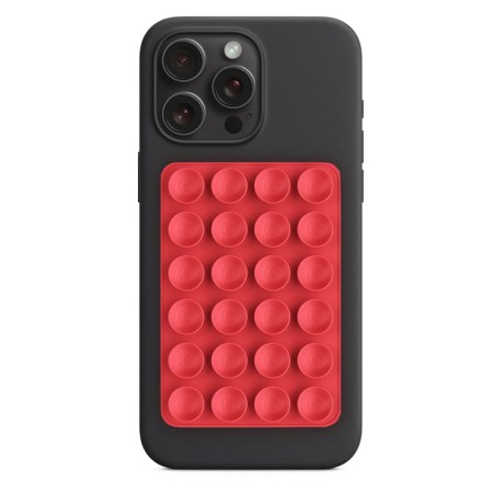 Suport cu Ventuze pentru Telefon, Dreptunghiular - Techsuit (SR-PAD) - Red