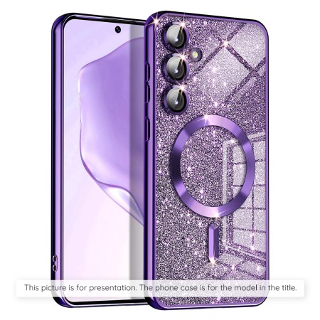 Husa pentru Samsung Galaxy A55 5G - Techsuit Luxury Glitter MagSafe - Deep Purple