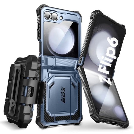 Husa pentru Samsung Galaxy Z Flip6 + Folie - I-Blason Armorbox - Tilt