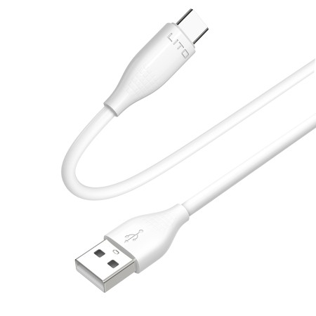 Cablu de Date cu Mufe USB, Type-C 60W, 1m - Lito (LD03) - White