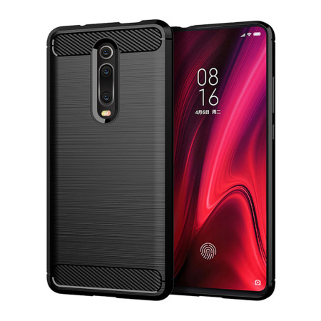 Husa Carbon pentru Xiaomi Mi 9T / Mi 9T Pro / Redmi K20 / Redmi K20 Pro, Tech Protects Anti-Soc, Black