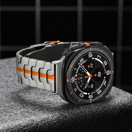 Curea pentru Samsung Galaxy Watch Ultra 47mm - Techsuit Watchband (W063) - Titanium Orange