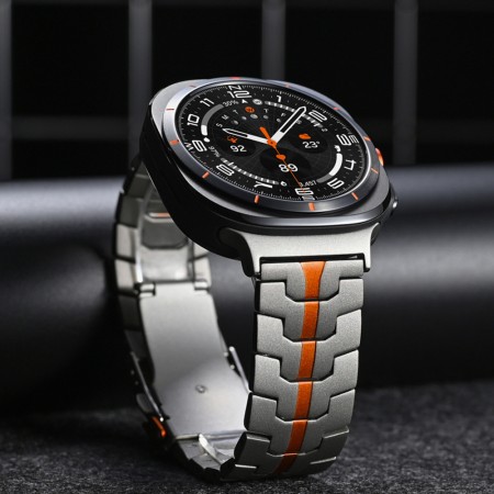 Curea pentru Samsung Galaxy Watch Ultra 47mm - Techsuit Watchband (W063) - Titanium Orange