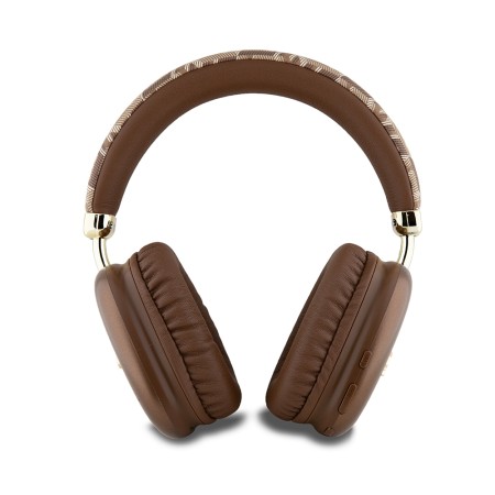 Casti Bluetooth Over-ear Headset, 400mAh - Guess GCUBE Metallic Script Logo (GUBHK1GCTCSW) - Brown