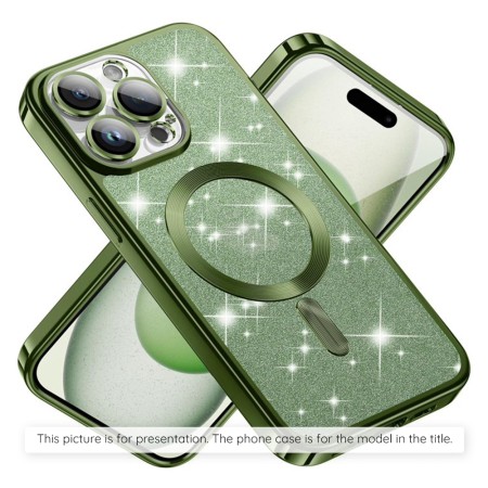 Husa pentru iPhone 12 - Techsuit Luxury Glitter MagSafe - Deep Green