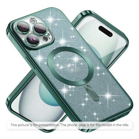 Husa pentru iPhone 12 - Techsuit Luxury Glitter MagSafe - Light Green