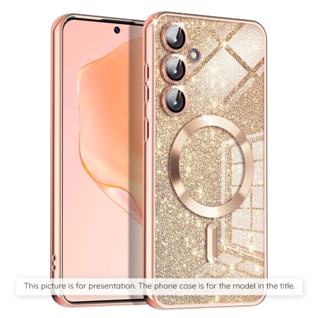 Husa pentru iPhone 12 - Techsuit Luxury Glitter MagSafe - Rose Gold