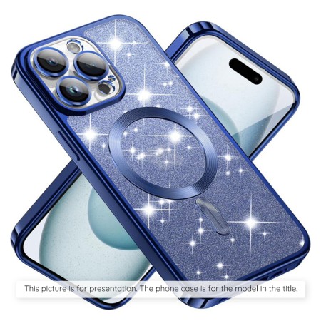 Husa pentru iPhone 12 Pro - Techsuit Luxury Glitter MagSafe - Deep Blue