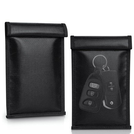 Husa pentru Carduri, Chei si Bani, RFID, 14x9cm - Techsuit (AF4) - Black