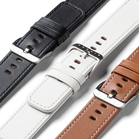 Curea pentru Apple Watch 1/2/3/4/5/6/7/8/9/SE/SE 2/Ultra/Ultra 2 (42/44/45/49mm) - Ringke Leather One Basic - Black