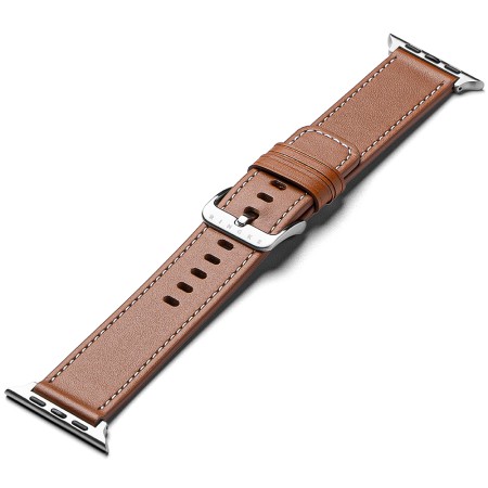 Curea pentru Apple Watch 1/2/3/4/5/6/7/8/9/SE/SE 2/Ultra/Ultra 2 (42/44/45/49mm) - Ringke Leather One Basic - Brown