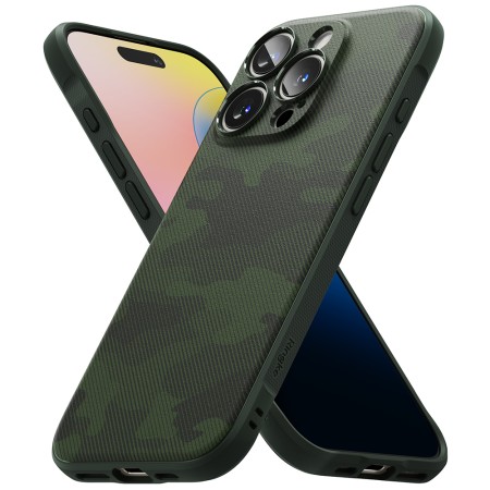 Husa pentru iPhone 16 Pro Max - Ringke Onyx Design - Camo Green