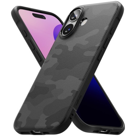 Husa pentru iPhone 16 - Ringke Onyx Design - Camo Black