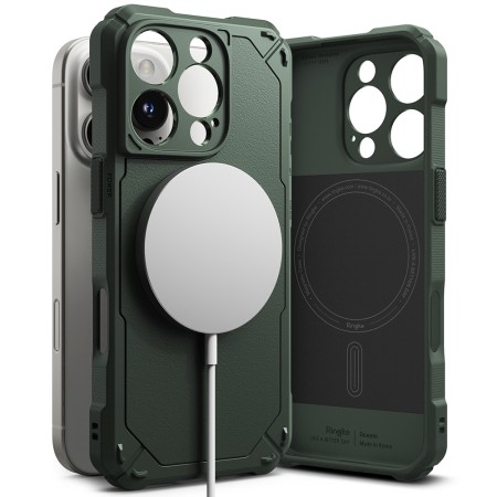 Husa pentru iPhone 16 Pro - Ringke Rugged Gear MagSafe - Dark Green