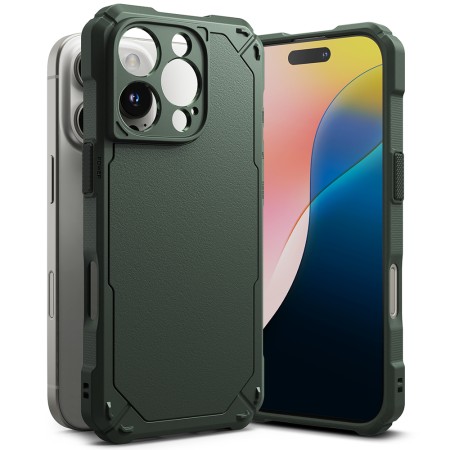 Husa pentru iPhone 16 Pro - Ringke Rugged Gear - Dark Green