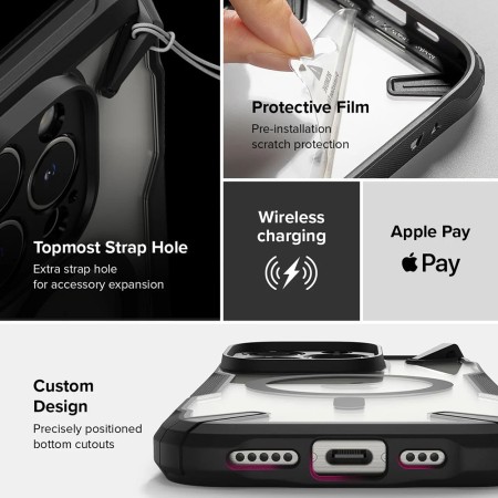 Husa pentru iPhone 16 Pro Max - Ringke Fusion X MagSafe - Black