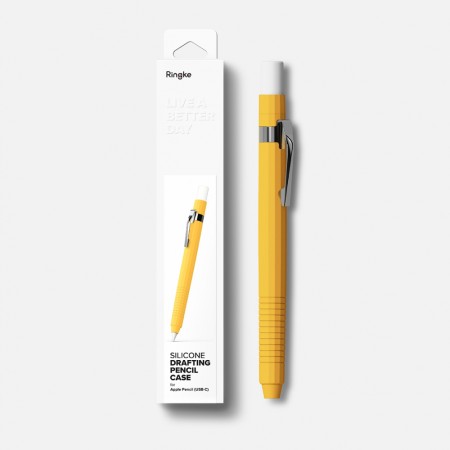 Husa Audoadeziv pentru for Apple Pencil, USB-C - Ringke - White