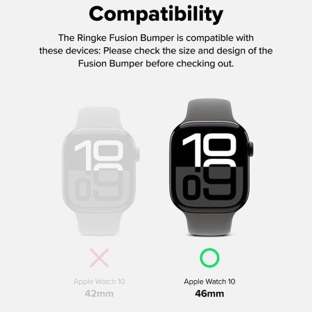 Husa pentru Apple Watch 10 46mm - Ringke Fusion Bumper - White