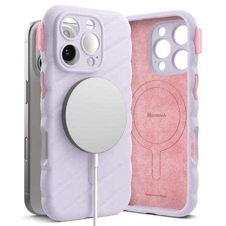 Husa pentru iPhone 16 Pro - Macaron Silicone MagSafe - Light Purple