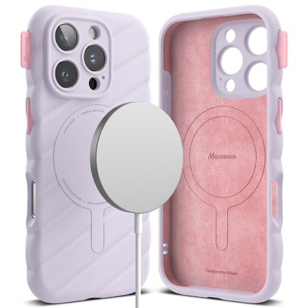 Husa pentru iPhone 16 Pro - Macaron Silicone MagSafe - Light Purple