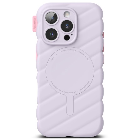 Husa pentru iPhone 16 Pro - Macaron Silicone MagSafe - Light Purple