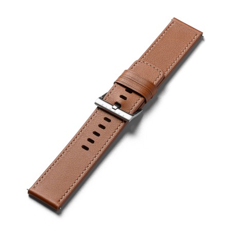 Curea pentru Fossil Hybrid 24mm / Mobvoi TicWatch Pro 5 / Suunto 9 / Suunto 9 Baro / Suunto D5 - Ringke Leather One Basic Bold - Brown