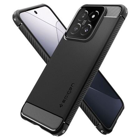 Husa pentru Xiaomi 14, Spigen Rugged Armor, Black